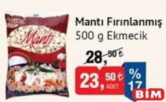 EKMECİK MANTI FIRINLANMIŞ 500 G indirimli fiyat EKMECİK MANTI FIRINLANMIŞ 500 G fiyat ve kampanya bilgisi